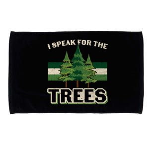 I Speak For The Trees Save Our Climate Change Earth Day Cute Gift Microfiber Hand Towel