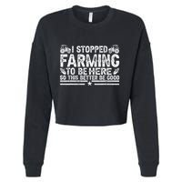 I Stopped Farming To Be Here This Better Be Good Cropped Pullover Crew