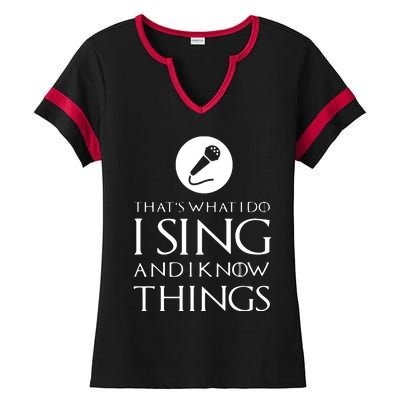 I Sing Funny Singer Singing T Gift Ladies Halftime Notch Neck Tee