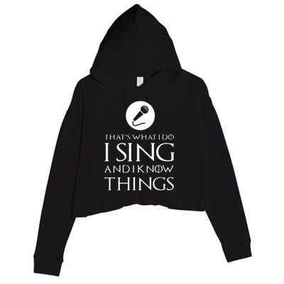 I Sing Funny Singer Singing T Gift Crop Fleece Hoodie