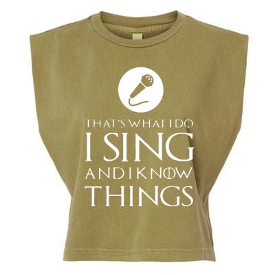 I Sing Funny Singer Singing T Gift Garment-Dyed Women's Muscle Tee