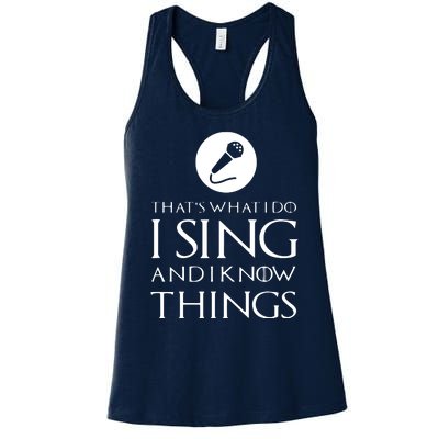 I Sing Funny Singer Singing T Gift Women's Racerback Tank