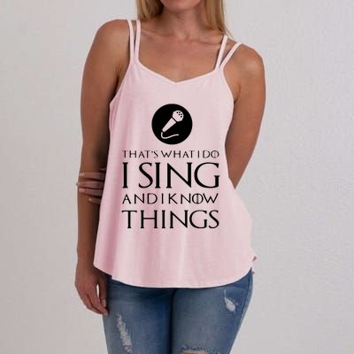 I Sing Funny Singer Singing T Gift Women's Strappy Tank