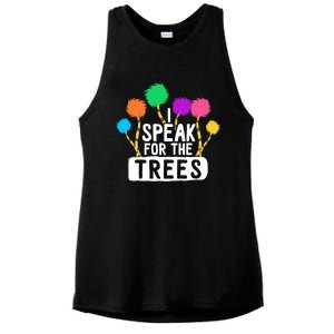 I Speak For The Tree Earth Day Inspiration Hippie Funny Gift Ladies PosiCharge Tri-Blend Wicking Tank