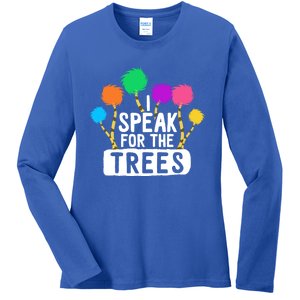 I Speak For The Tree Earth Day Inspiration Hippie Funny Gift Ladies Long Sleeve Shirt