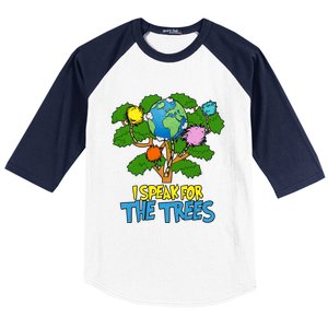 I Speak For The Trees Earth Day Save The Planet Save Earth Inspiration Baseball Sleeve Shirt