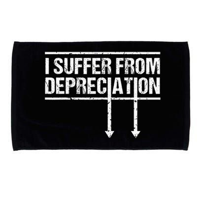 I Suffer from Depreciation retro Accountant Tax Pun Microfiber Hand Towel