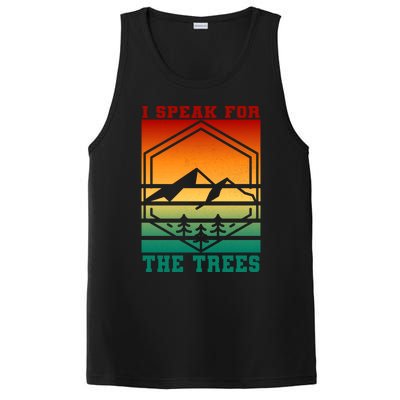 I Speak For Trees Earth Day Save Earth Inspiration Hippie Gift PosiCharge Competitor Tank