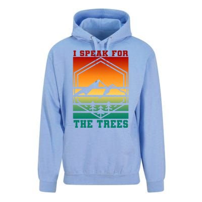 I Speak For Trees Earth Day Save Earth Inspiration Hippie Gift Unisex Surf Hoodie