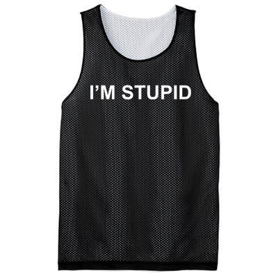 I'm Stupid Funny Novelty Couples Gift , , Mesh Reversible Basketball Jersey Tank