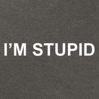 I'm Stupid Funny Novelty Couples Gift , , Cotton Canvas Backpack