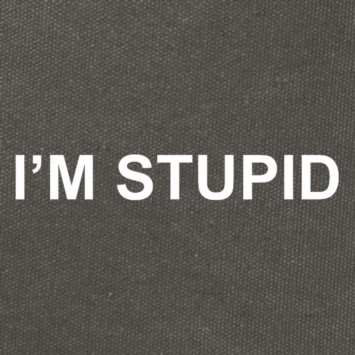 I'm Stupid Funny Novelty Couples Gift , , Cotton Canvas Backpack