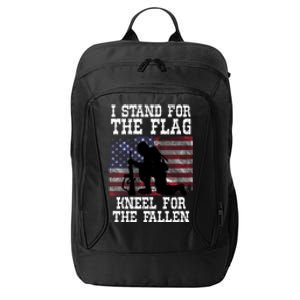 I Stand For The Flag Knee For Fallen Soldier Memorial Day Cute Gift City Backpack