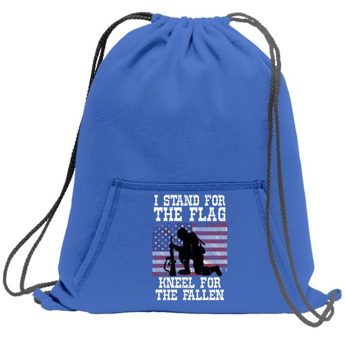 I Stand For The Flag Knee For Fallen Soldier Memorial Day Cute Gift Sweatshirt Cinch Pack Bag