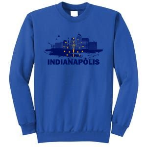 Indiana State Flag Gift Indianapolis Cityscape Gift Indianapolis Gift Sweatshirt