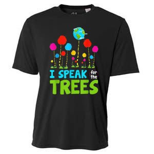 I Speak For Trees Earth Day Save Earth Inspiration Hippie Cooling Performance Crew T-Shirt