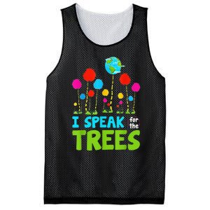 I Speak For Trees Earth Day Save Earth Inspiration Hippie Mesh Reversible Basketball Jersey Tank