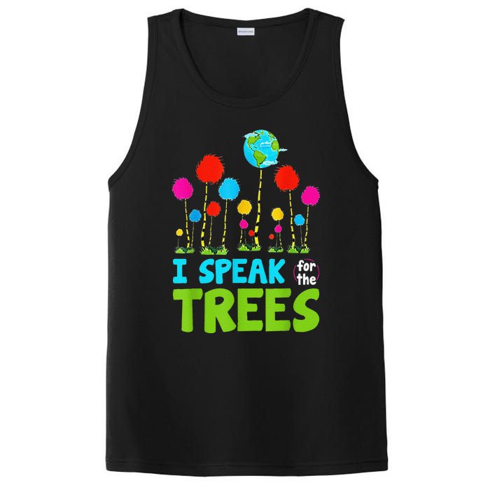 I Speak For Trees Earth Day Save Earth Inspiration Hippie PosiCharge Competitor Tank