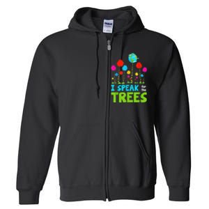 I Speak For Trees Earth Day Save Earth Inspiration Hippie Full Zip Hoodie