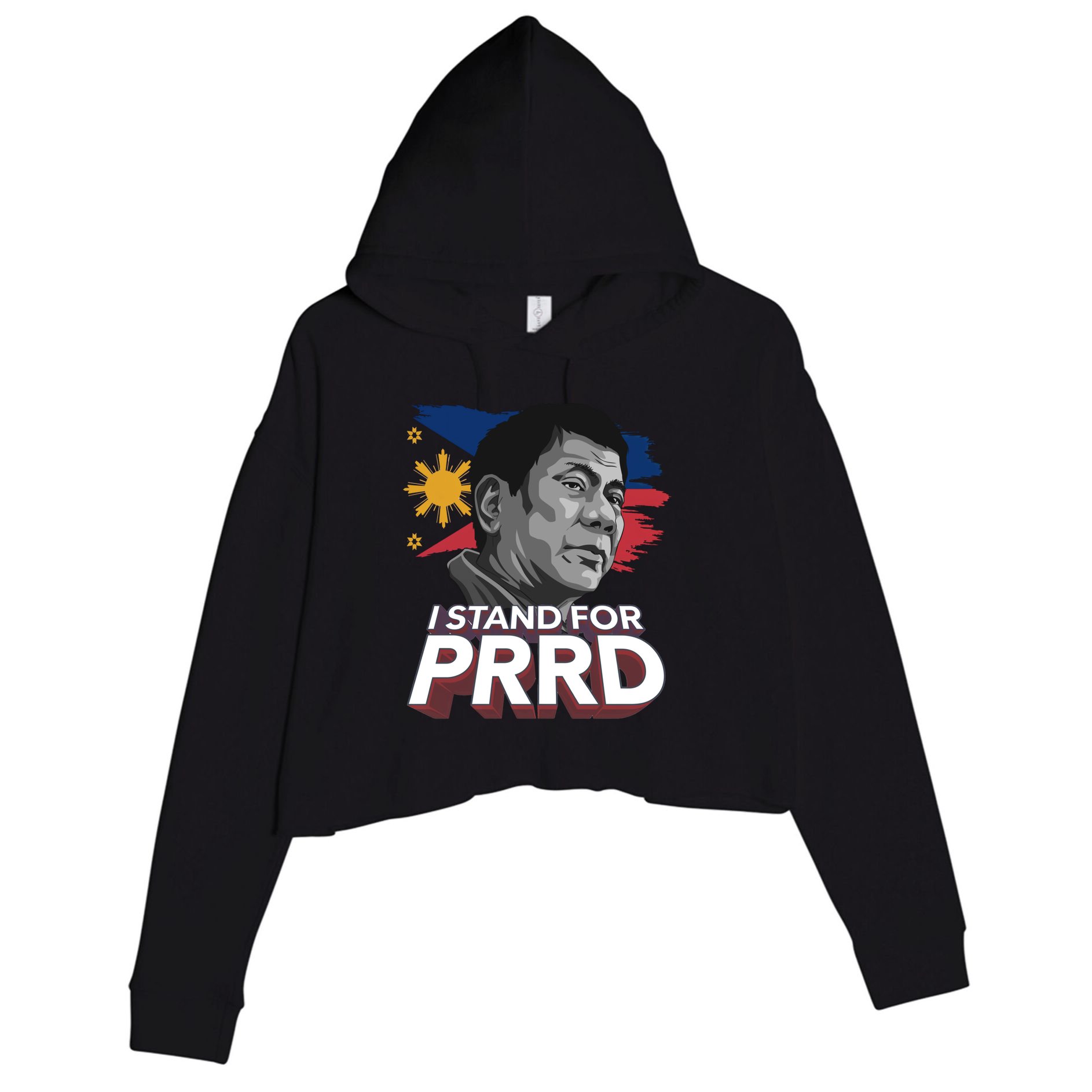 I Stand for PRRD Supporter Digong Duterte Philippine DU30 Crop Fleece Hoodie