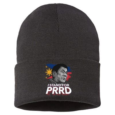 I Stand for PRRD Supporter Digong Duterte Philippine DU30 Sustainable Knit Beanie