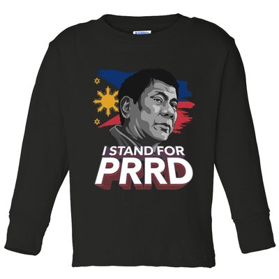 I Stand for PRRD Supporter Digong Duterte Philippine DU30 Toddler Long Sleeve Shirt