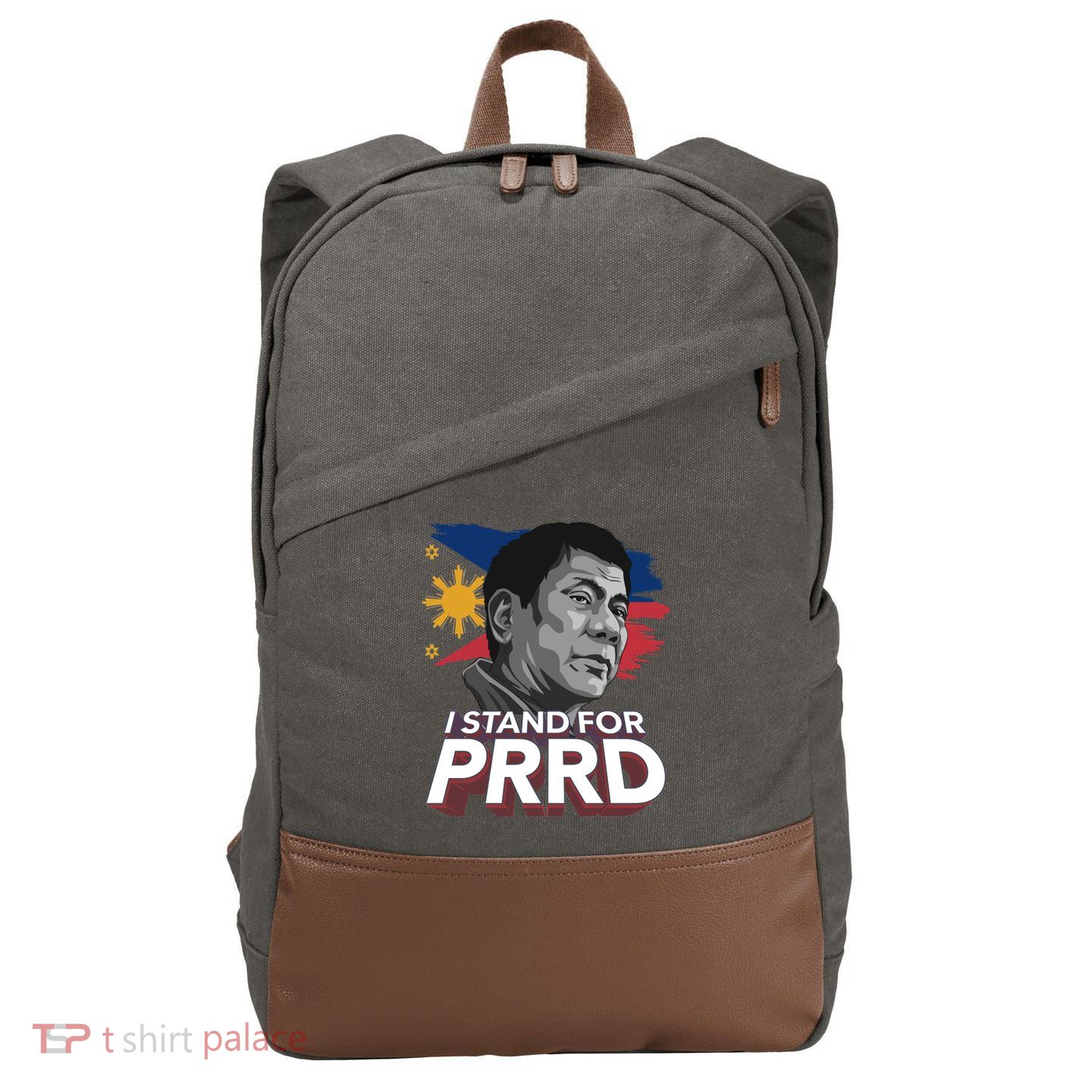 I Stand for PRRD Supporter Digong Duterte Philippine DU30 Cotton Canvas Backpack