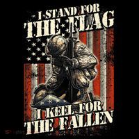 I Stand For The Flag Kneel For The Fallen Memorial Day Button