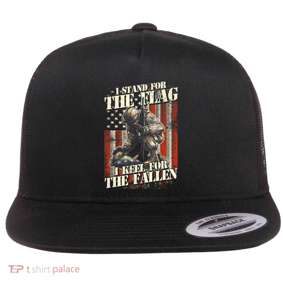I Stand For The Flag Kneel For The Fallen Memorial Day Flatbill Hat