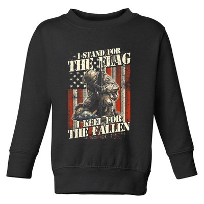 I Stand For The Flag Kneel For The Fallen Memorial Day Toddler Sweatshirt