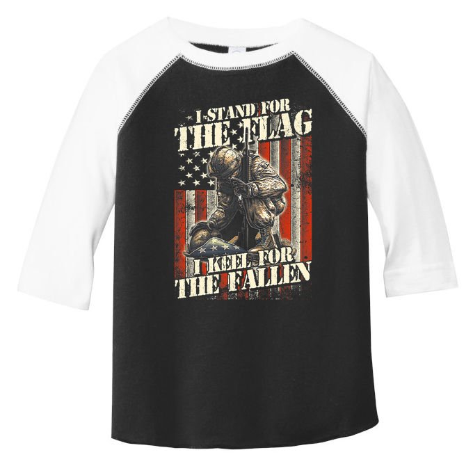 I Stand For The Flag Kneel For The Fallen Memorial Day Toddler Fine Jersey T-Shirt