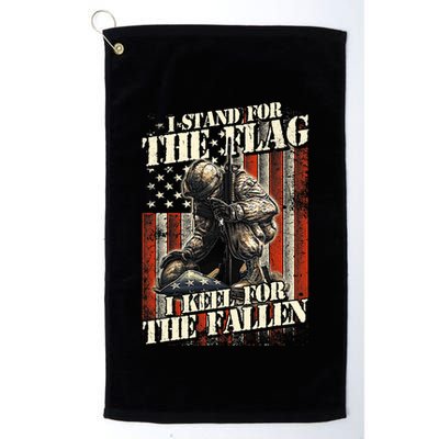 I Stand For The Flag Kneel For The Fallen Memorial Day Golf Towel
