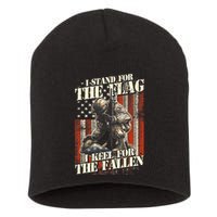I Stand For The Flag Kneel For The Fallen Memorial Day Short Acrylic Beanie