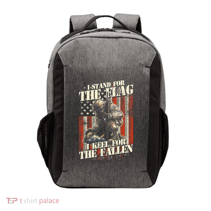 I Stand For The Flag Kneel For The Fallen Memorial Day Vector Backpack