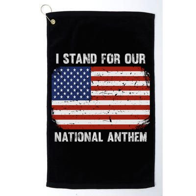 I Stand For Our National Anthem Usa Flag Conservative Gift Golf Towel