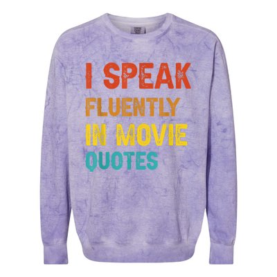 I Speak Fluently In Movie Quotes Funny Essential Colorblast Crewneck Sweatshirt