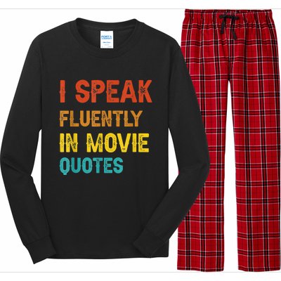 I Speak Fluently In Movie Quotes Funny Essential Long Sleeve Pajama Set