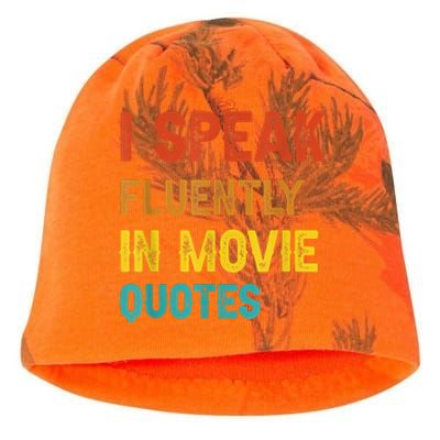 I Speak Fluently In Movie Quotes Funny Essential Kati - Camo Knit Beanie