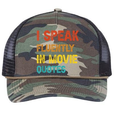 I Speak Fluently In Movie Quotes Funny Essential Retro Rope Trucker Hat Cap