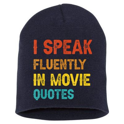 I Speak Fluently In Movie Quotes Funny Essential Short Acrylic Beanie