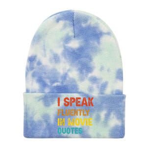 I Speak Fluently In Movie Quotes Funny Essential Tie Dye 12in Knit Beanie