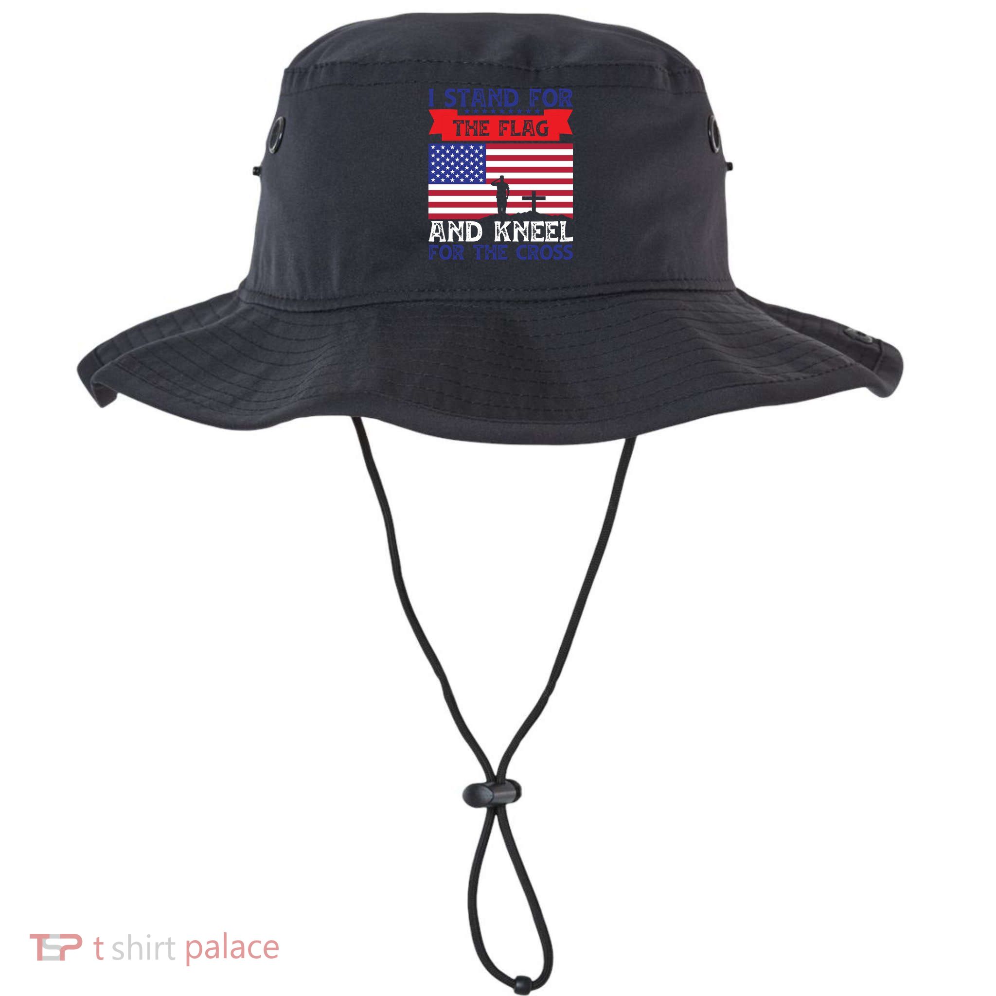 I Stand For The Flag And Kneel For The Cross Memorial Day Gift Bucket Hat