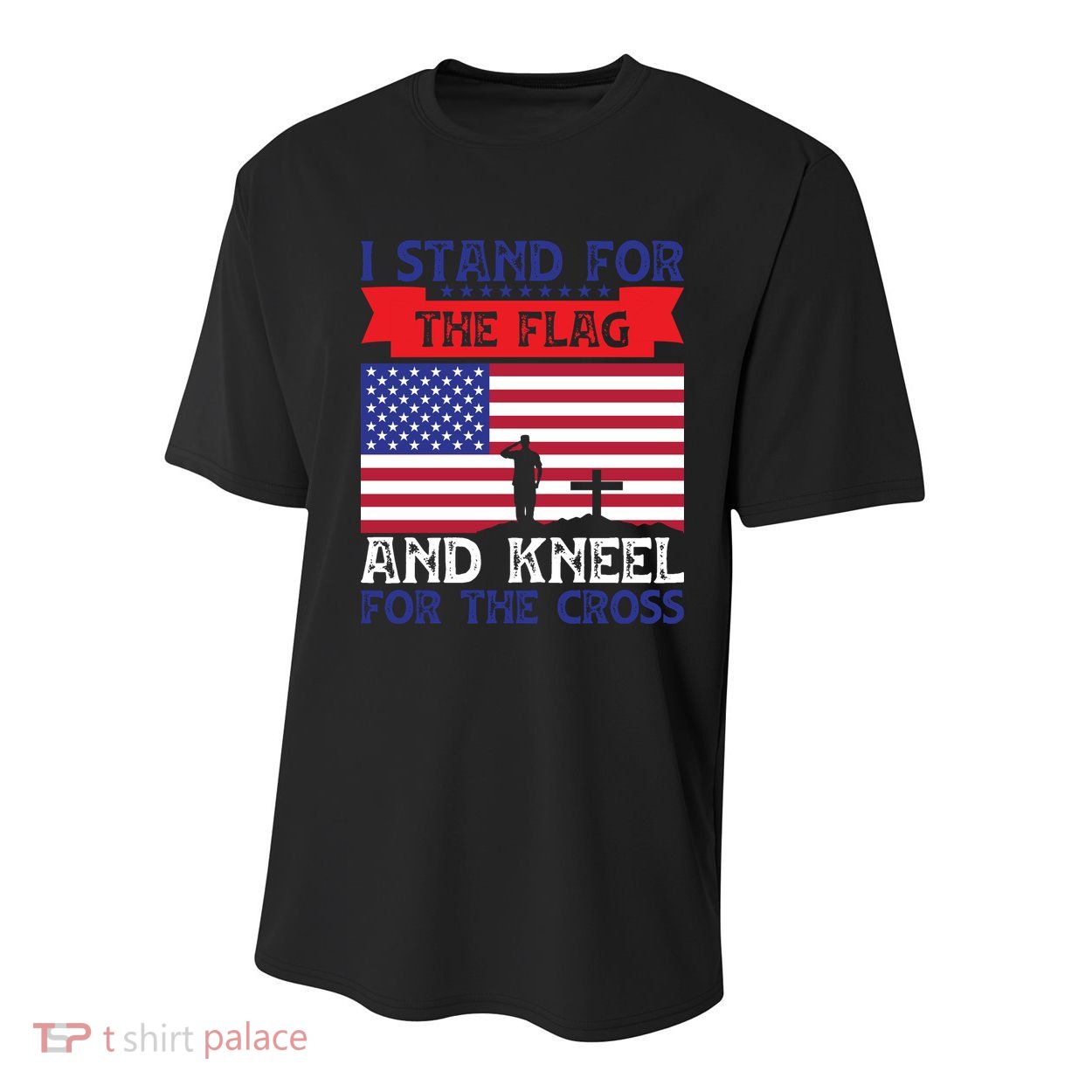 I Stand For The Flag And Kneel For The Cross Memorial Day Gift Youth Performance Sprint T-Shirt