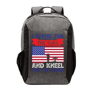 I Stand For The Flag And Kneel For The Cross Memorial Day Gift Vector Backpack