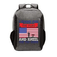 I Stand For The Flag And Kneel For The Cross Memorial Day Gift Vector Backpack