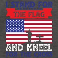 I Stand For The Flag And Kneel For The Cross Memorial Day Gift Vector Backpack