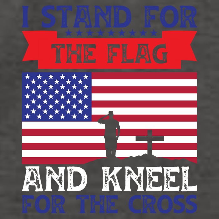 I Stand For The Flag And Kneel For The Cross Memorial Day Gift Vector Backpack