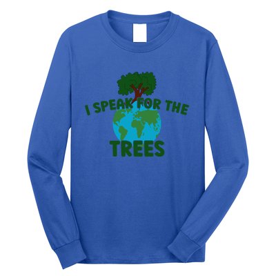 I Speak For Trees Earth Day Save Earth Inspiration Hippi Great Gift Long Sleeve Shirt