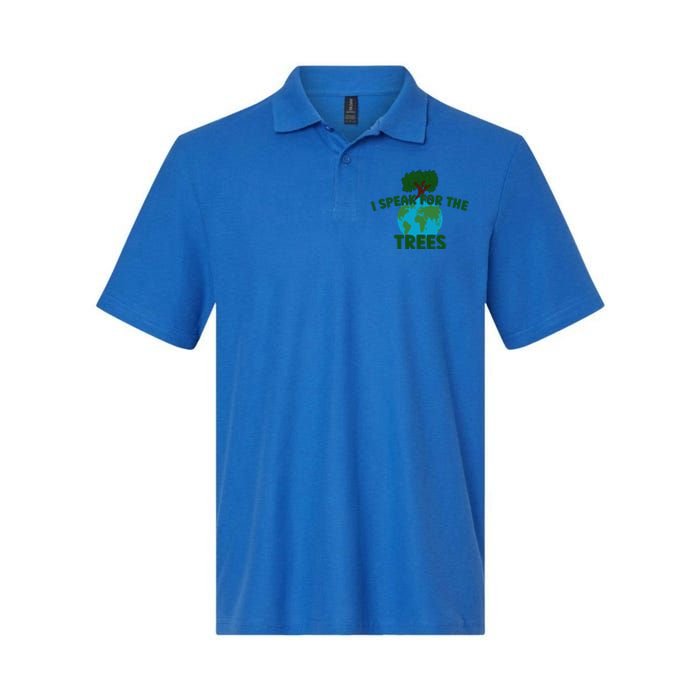 I Speak For Trees Earth Day Save Earth Inspiration Hippi Great Gift Softstyle Adult Sport Polo