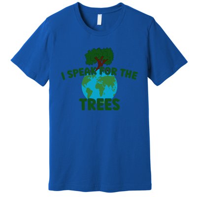 I Speak For Trees Earth Day Save Earth Inspiration Hippi Great Gift Premium T-Shirt